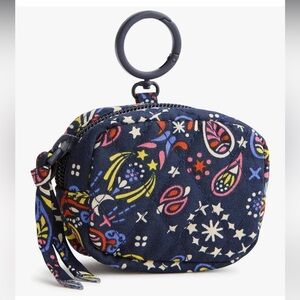 🆕 Vera Bradley Premium Cotton Zip Earbud Bag Charm
